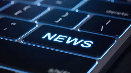 蓝色背光键盘上的“NEWS”键,象征Polytec最新资讯和技术动态发布