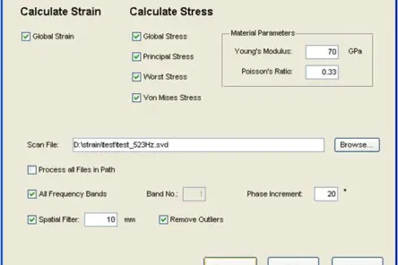 请选用与PSV Polytec 扫描式振动计兼容的StrainProcessor