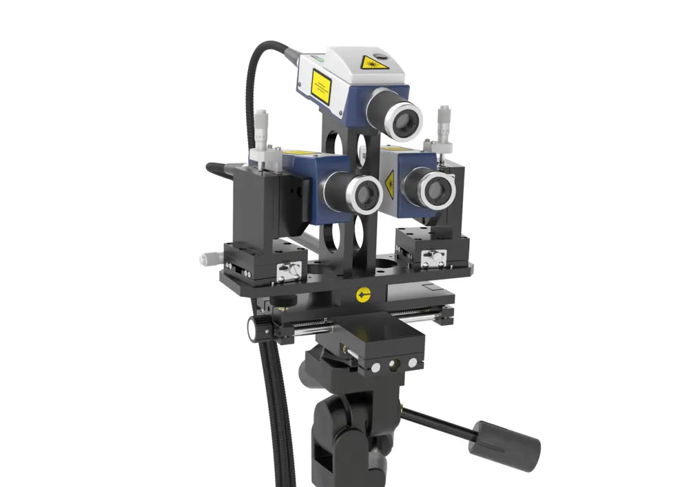 使用VibroFlex TriMount激光振动计进行灵活的3D振动测试