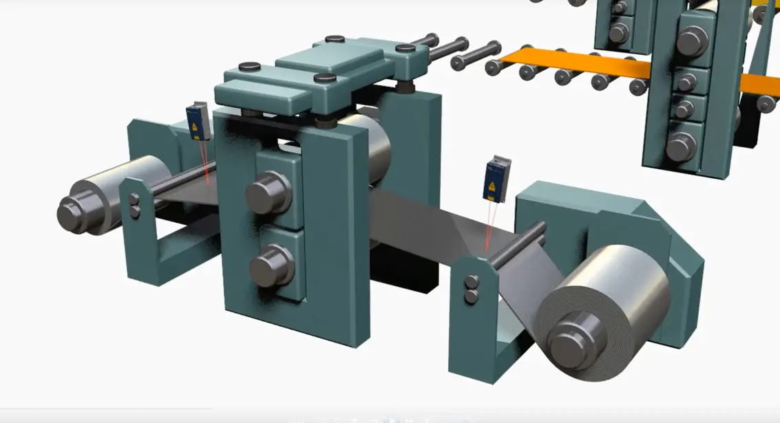 Polytec 公司用于冷轧工艺的光学传感器,用于调节轧缝中的质量流量